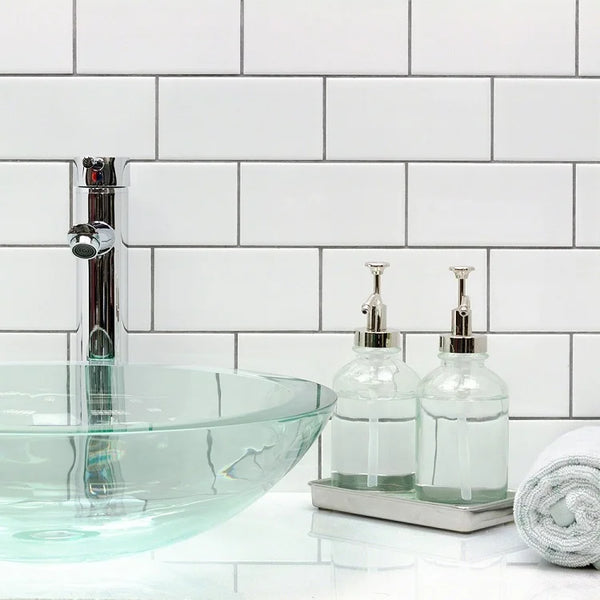 Matte White Flat Subway Tile