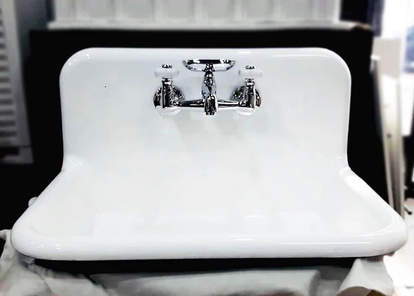 White Enamel Cast Iron Sink